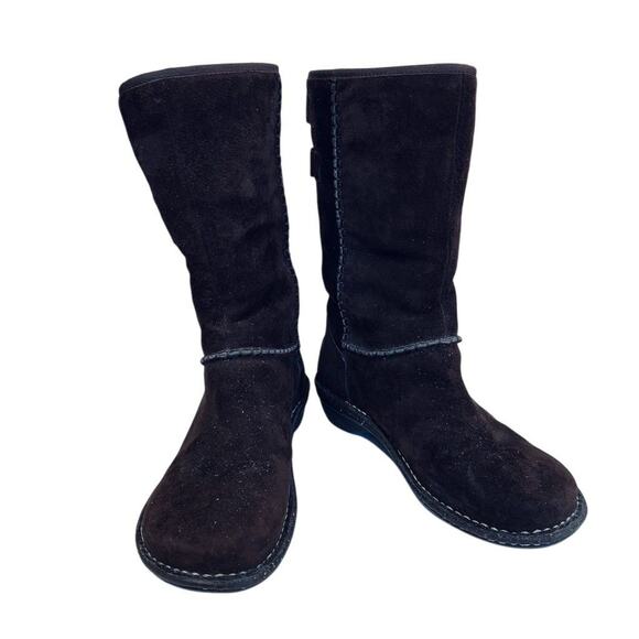 UGG Women's Haywell Mid-Calf Boots Brown Size 7 Winter Sheepskin Lined - Picture 10 of 13